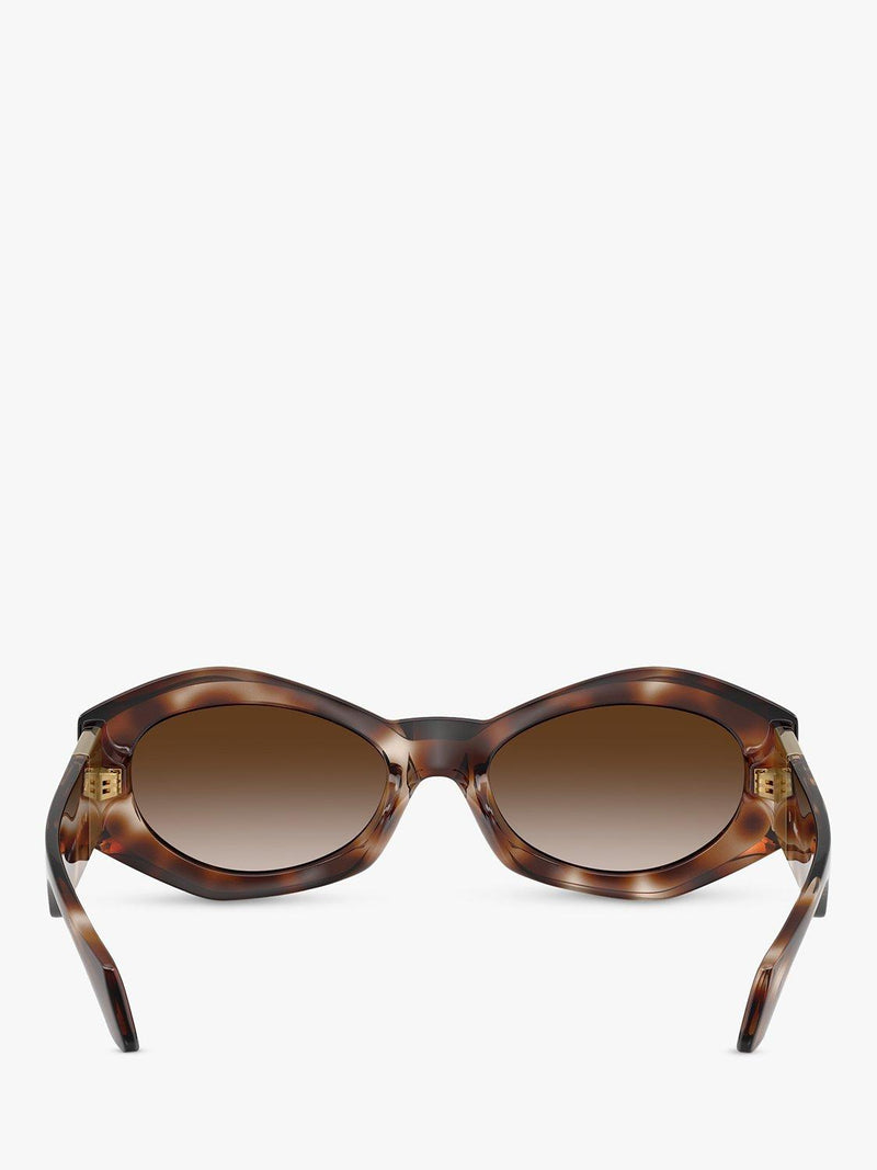 Versace oval sunglasses Havana brown gradient lenses 54mm, UK version