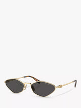 John Lewis Miu Miu MU56ZS Women's Irregular Sunglasses Pale Gold- Buy online at McGrocer