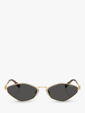 Miu Miu irregular pale gold sunglasses (British brand)