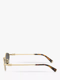 Miu Miu irregular pale gold sunglasses (British brand)