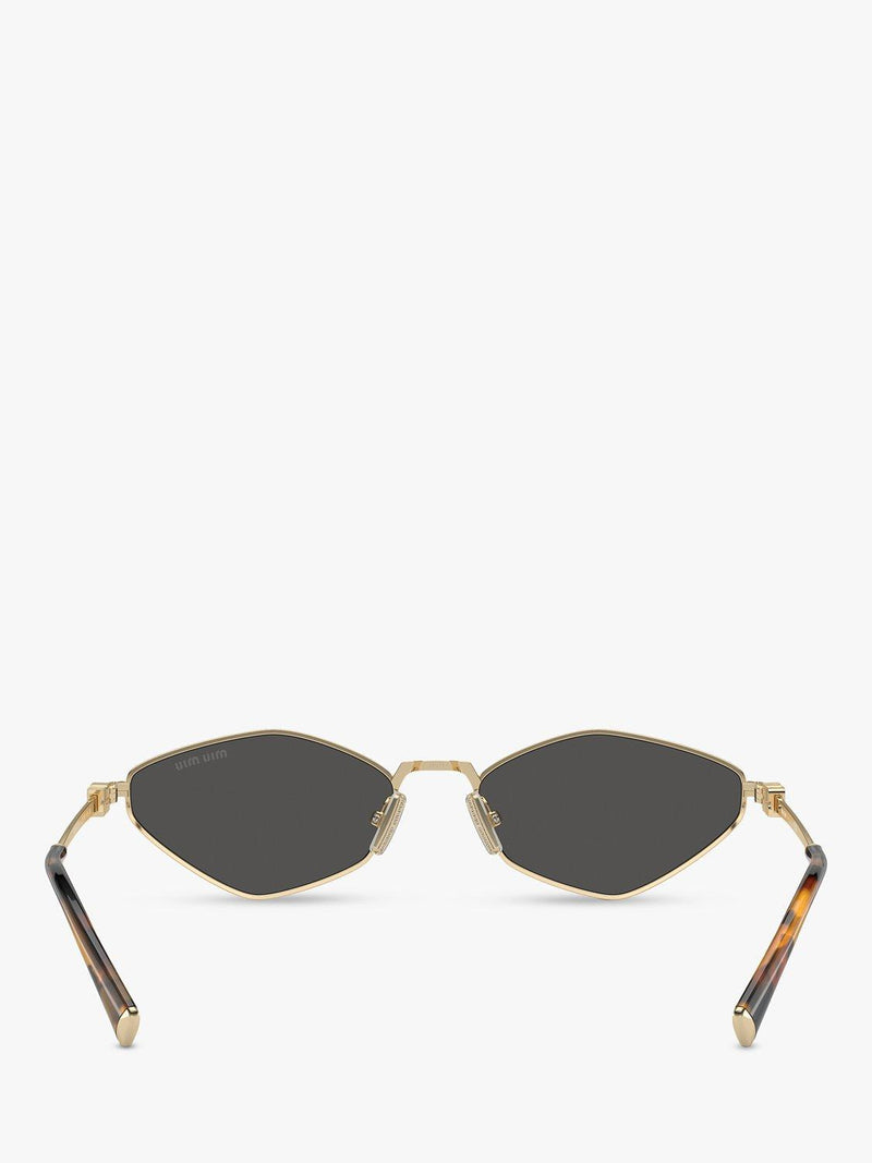 Miu Miu irregular pale gold sunglasses (British brand)