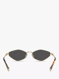 Miu Miu irregular pale gold sunglasses (British brand)