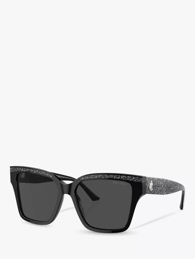 John Lewis Jimmy Choo Women's Cat's Eye Sunglasses, Black/Silver- Buy online at McGrocer