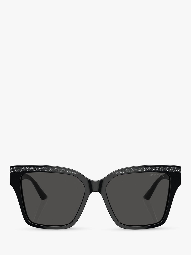 Jimmy Choo cat's eye sunglasses black silver, UK version