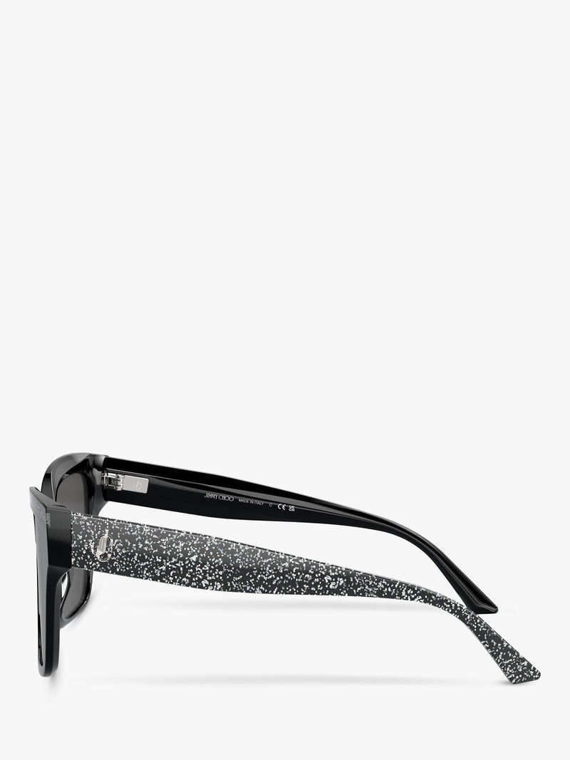 Jimmy Choo cat's eye sunglasses black silver, UK version