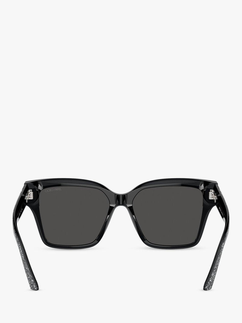Jimmy Choo cat's eye sunglasses black silver, UK version