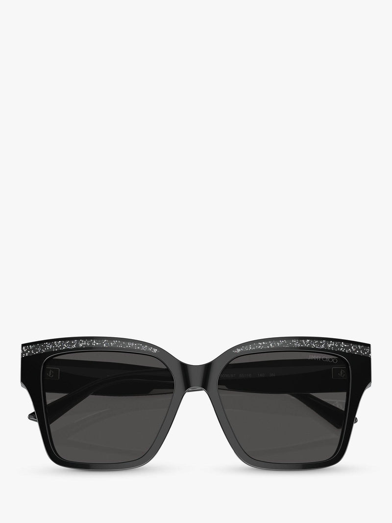 Jimmy Choo cat's eye sunglasses black silver, UK version