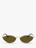 Miu Miu irregular gold sunglasses polyamide (British brand)