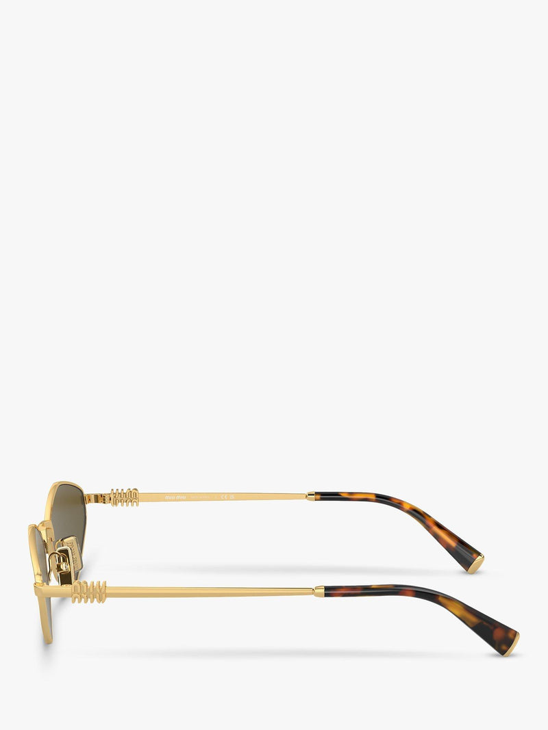 Miu Miu irregular gold sunglasses polyamide (British brand)