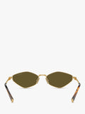 Miu Miu irregular gold sunglasses polyamide (British brand)