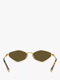 Miu Miu irregular gold sunglasses polyamide (British brand)
