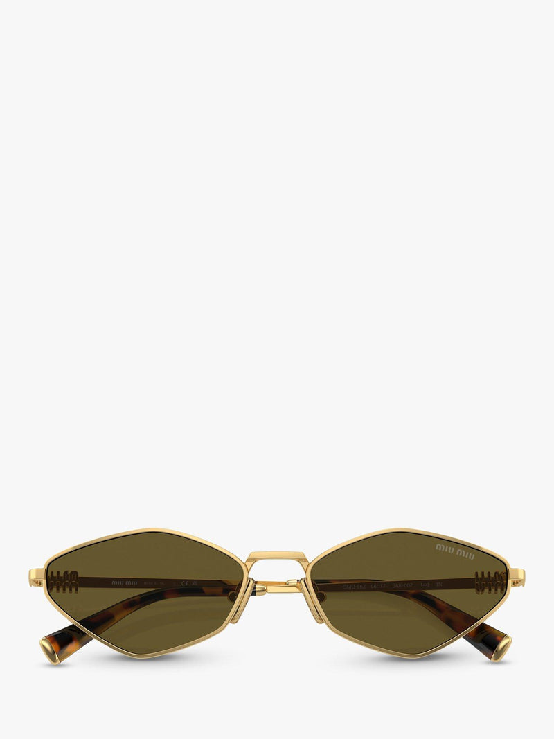 Miu Miu irregular gold sunglasses polyamide (British brand)