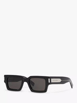 John Lewis Yves Saint Laurent Unisex Square Sunglasses, Black/Grey- Buy online at McGrocer