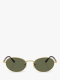 Persol PO1018S Ida polarised oval sunglasses gold/green, imported from the UK