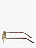 Persol PO1018S Ida polarised oval sunglasses gold/green, imported from the UK