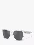 Jimmy Choo square sunglasses crystal glitter silver - British product