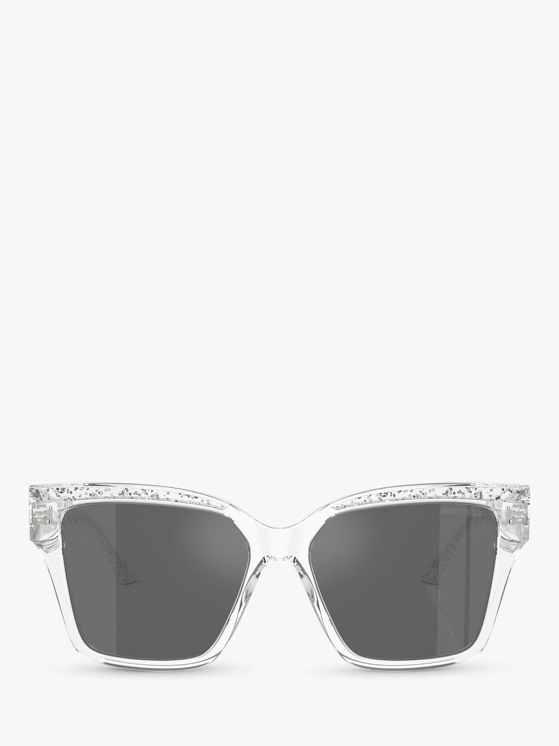 Jimmy Choo square sunglasses crystal glitter silver - British product