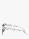 Jimmy Choo square sunglasses crystal glitter silver - British product