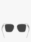 Jimmy Choo square sunglasses crystal glitter silver - British product