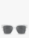 Jimmy Choo square sunglasses crystal glitter silver - British product