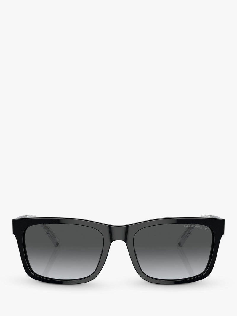 Emporio Armani rectangular polarised sunglasses black - British product