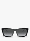 Emporio Armani rectangular polarised sunglasses black - British product