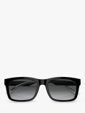 Emporio Armani rectangular polarised sunglasses black - British product