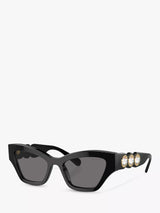 John Lewis Swarovski SK6021 Women's Polarised Cat Eye Sunglasses Black- Buy online at McGrocer