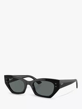 John Lewis Ray-Ban RB4430 Unisex Polarised Rectangular Sunglasses, Black/Grey- Buy online at McGrocer