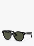 Ray-Ban RB2241 Wayfarer sunglasses black frame green glass lenses, UK version