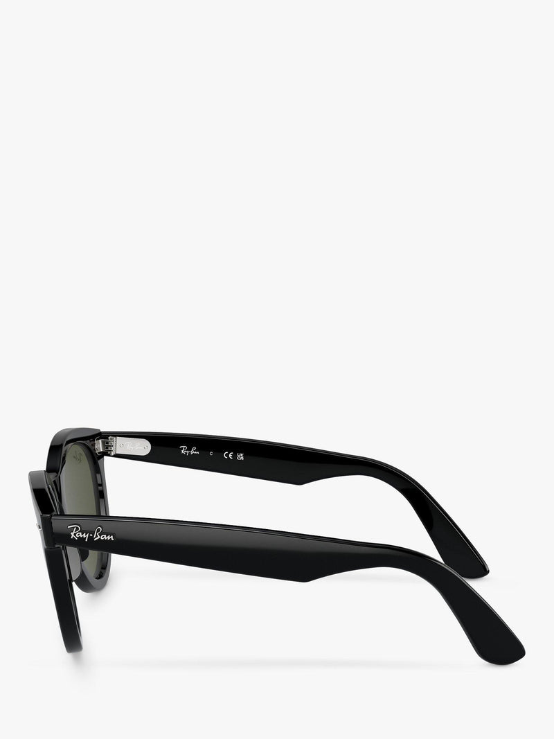 Ray-Ban RB2241 Wayfarer sunglasses black frame green glass lenses, UK version