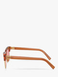 Miu Miu women's rectangular sunglasses caramel transparent - British product