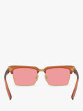 Miu Miu women's rectangular sunglasses caramel transparent - British product