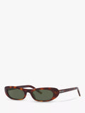 Yves Saint Laurent oval sunglasses Havana/Green (British brand)