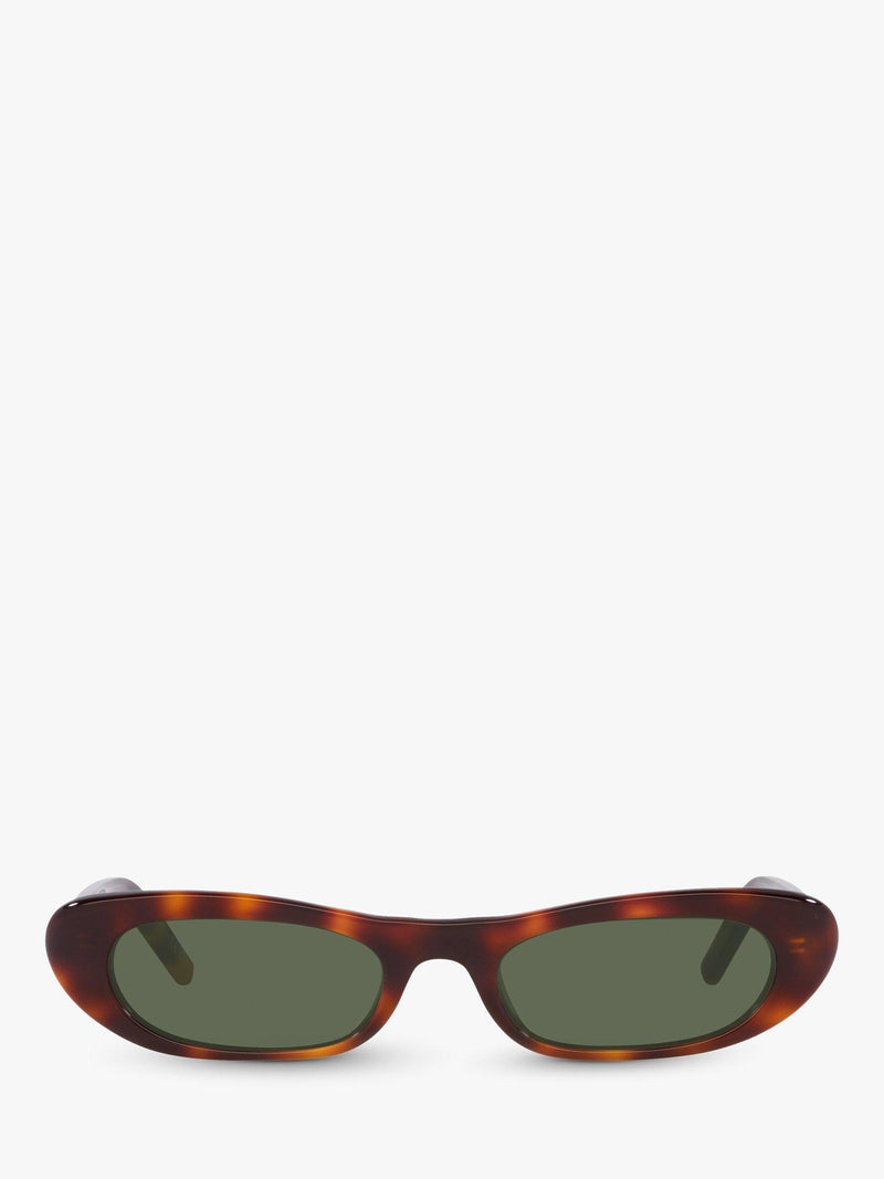 Yves Saint Laurent oval sunglasses Havana/Green (British brand)