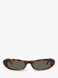 Yves Saint Laurent oval sunglasses Havana/Green (British brand)