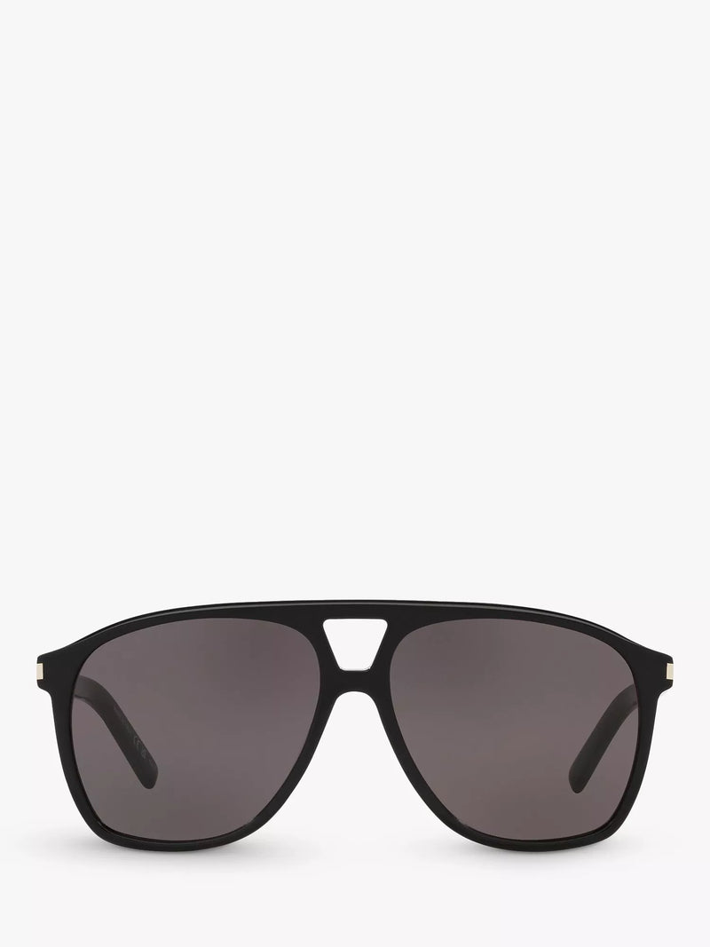 Yves Saint Laurent oval sunglasses black polyamide lenses (British brand)