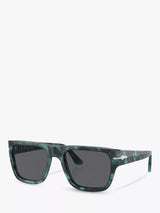 John Lewis Persol PO3348S Men's D-Frame Sunglasses Blue Havana/Grey- Buy online at McGrocer