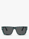 Persol D-Frame sunglasses in Blue Havana with grey tinted lenses, UK version