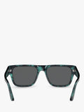 Persol D-Frame sunglasses in Blue Havana with grey tinted lenses, UK version