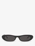 Yves Saint Laurent oval sunglasses black frame grey lenses (British brand)