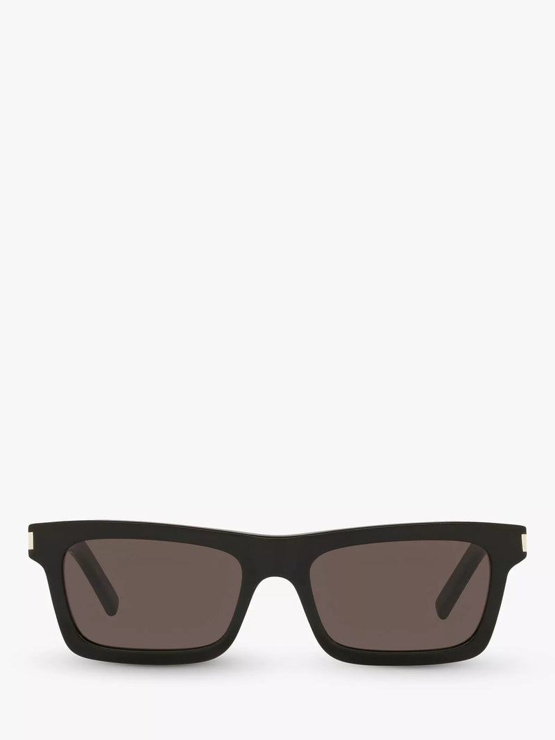 Yves Saint Laurent rectangular sunglasses in black with acetate frame (British brand)