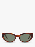 Yves Saint Laurent oval sunglasses 58mm tortoise green, UK version