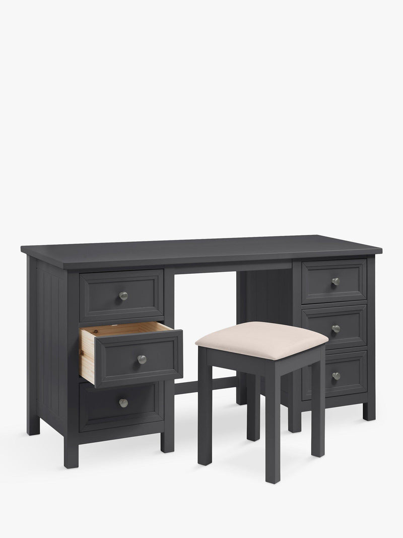 Julian Bowen dressing table stool anthracite, imported from the UK