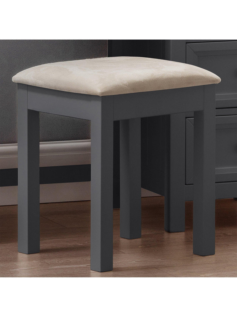 Julian Bowen dressing table stool anthracite, imported from the UK