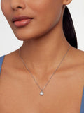 Ted Baker solitaire crystal pendant necklace silver tone, UK version