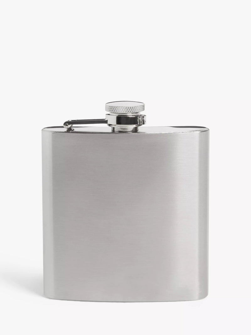 John Lewis Stainless Steel Hip Flask & Funnel