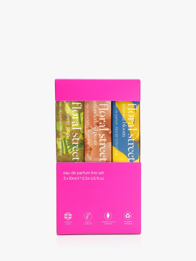 Floral Street perfume trio set with three 10ml bottles - British product