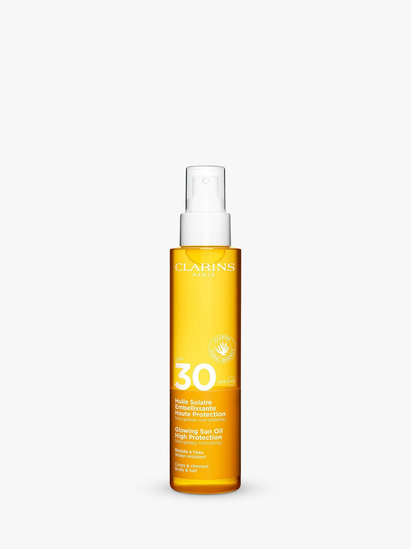 Clarins Glowing Sun Oil High Protection SPF 30 150ml - British product