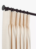 John Lewis Select Classic Curtain Pole with Rings and Disc Finial, Wall Fix, Dia.25mm, Waxed Matte, L100cm